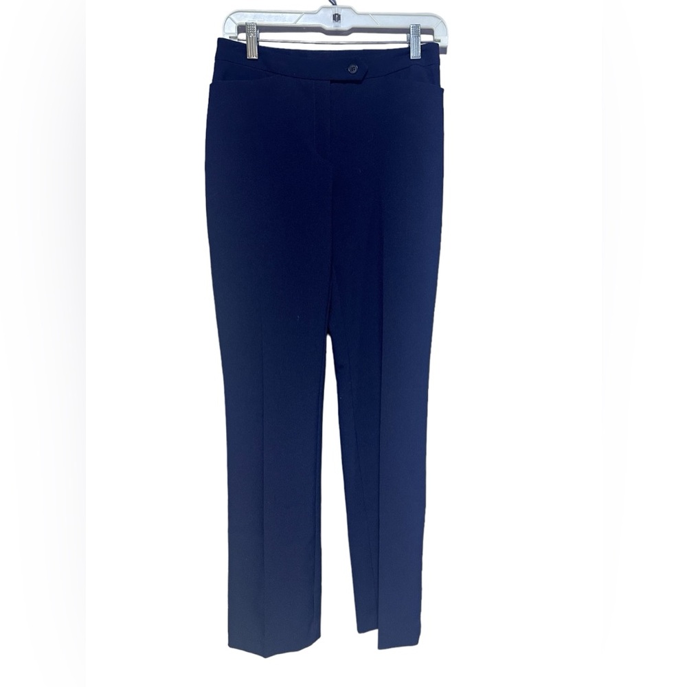 French Connection Women's Minar Pleated Trousers NWT Size 4 Navy Blue